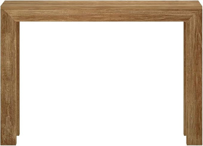 Plank+Beam Modern Solid Wood Console Table, 46.25 Inch, Sofa Table, Narrow Entryway Table for Hallway, Behind The Couch, Living Room, Foyer, Easy Assembly, Pecan