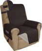 PureFit Reversible Sofa Cover Water Resistant Recliner Couch Cover, Machine Washable Furniture Cover with Adjustable Strap for Dogs, Pets (Recliner, Chocolate/Beige)