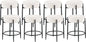 Dining Room Chairs Set of 8, 23.6" Sherpa Backless White Boucle Dining Chair, Mid Century Modern Living Room Round Upholstered Chairs with Black Metal Legs