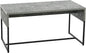 Household Essentials Wrap Rectangular Coffee Table Rustic Slate Concrete and Black Metal