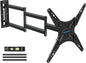 MOUNTUP Long Arm TV Wall Mount for Most 26-65 Inch TVs, Corner TV Mounts with 37.4 Inch Extension Arm, Smooth Swivel Tilt Single Stud Full Motion Bracket Max VESA 400x400mm, Holds to 77 lbs, MU0047