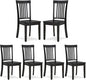 COLAMY Wooden Dining Chairs Set of 6, Spindle High Back Windsor Kitchen Side Chair, Farmhouse Dining Chairs for Kitchen and Dining Room, Dark Brown