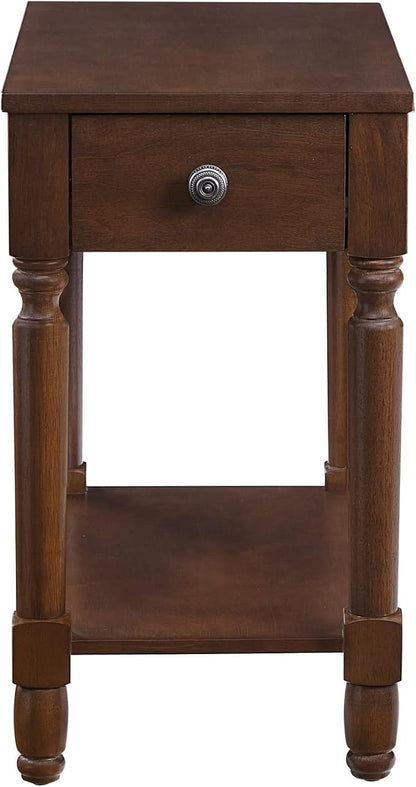 Ball & Cast Wood End Tables, 13" W, Dark Brown-Open