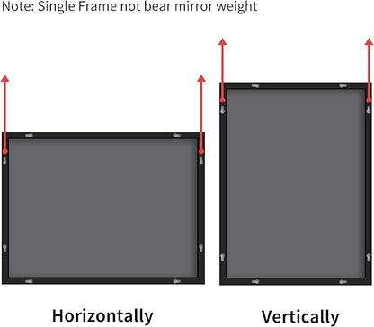 Bathroom Black Mirror, 36x55in Black Rectangle Mirror with Thin Metal Frame, Large Rectangular Wall Mirror for Bathroom, Living Room, Hair Salon, Big Farmhouse Mirror Hang Horizontal/Vertical