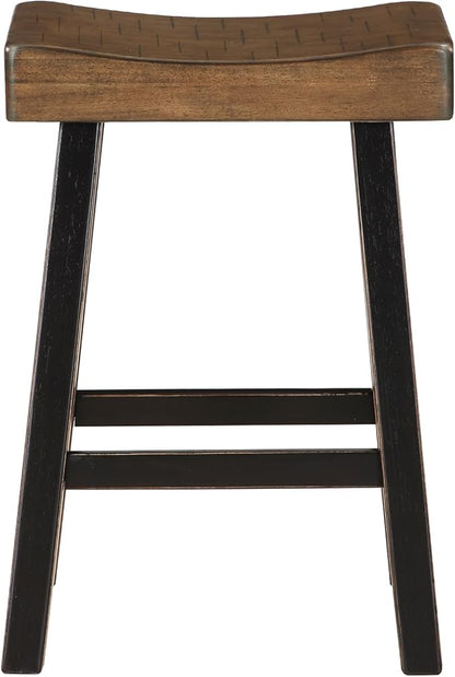 Lexicon Bar Table Set for 3, Small Kitchen Table Set Kitchen Island Table with 3 Saddle Bar Stools, 4 Piece Dining Table Set for Breakfast Nook, Living Room, Apartment, Counter Height, Black/Brown