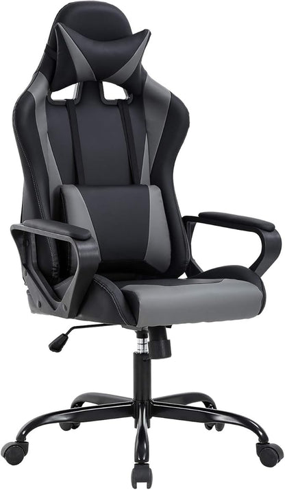 PC Gaming Chair Ergonomic Office Chair Cheap Desk Chair Executive Task Computer Chair Back Support Modern Executive Adjustable Arms Rolling Swivel Chair for Women, Men