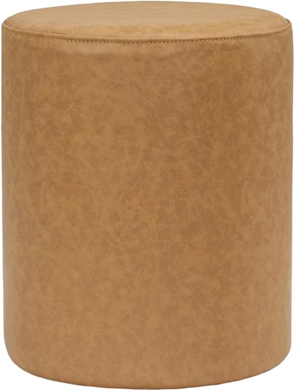 Get Set Style Modern Round Ottoman with Soft Padded Seat, Multifunctional Vanity Stool for Makeup, Upholstered Footrest Stool Ottoman Foot Stool for Living Room, Bedroom