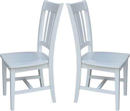 IC INTERNATIONAL CONCEPTS San Remo Splatback Chair, Elegant Dining Room Furniture, Sturdy Wooden Frame, Comfortable Seating, Easy Assembly, Perfect for Home or Office Decor