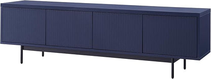 Henn&Hart Rectangular TV Stand for TV's up to 75" in Navy, for Home, Living Room, Bedroom, Entertainment Room, Office