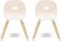 Lalo The Play Chair, Wooden and Non-Toxic Plastic Kids and Toddler Chair - Sturdy Bucket Seat and Easy to Clean Kids Chair with up to 200 lb. Weight Capacity, Set of 2 - Grapefruit