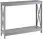 Convenience Concepts Oxford Console Table 39.5" - Sofa Table with Storage Shelf, Transitional Entryway Hall Table for Living Room and Bedroom, Display Foyer Table, Gray