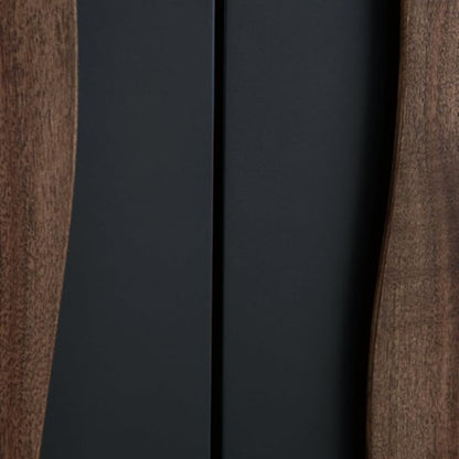Signature Design by Ashley Welby Casual Soft-Close Accent Cabinet with Shelves and Wire Management, Dark Brown & Black