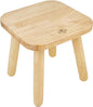 BEE&OAK Wooden Step Stools for Adults, Solid Rubber Wood Non-Slip Step Foot Stool, Heavy Duty 300 lbs One Step Stool for Bedroom, Bathroom, Kitchen (Natural, 9.25" (D) x 9.25"(W) x 8.86"(H))
