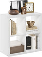 Furinno Cubicle Open Back Decorative Cube Storage Organizer, 4-Cube, White