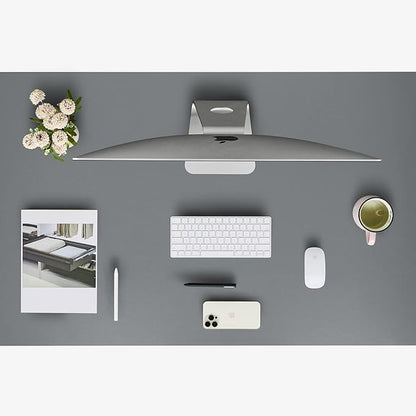 Kaboon Universal Tabletop 55x27.5 in Silver Grey, Melamine Table Tops One-Piece Sit Stand Desk Top, Home and Commercial use