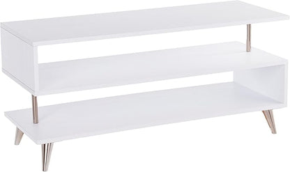 SEI Furniture Sills Low Profile TV Stand, White