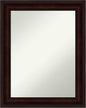 Amanti Art Silver Bathroom Mirror for Over Sink, 28x22 Classic Honey Silver Rectangle Vanity Mirror, Medium Casual Frame, Hangs Horizonally and Vertically, Bathroom Wall Decor, Non-Beveled Edge