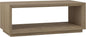 Henn&Hart 48" Rectangular Coffee Table with Open Storage Shelf for Living Room, Family Room, or Office, Antiqued Gray Oak