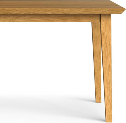SIMPLIHOME Colby Dining Table, Solid Wood Oak Veneer in Oak, 60 x 36 inches, Contemporary-Style Rectangular Kitchen Table for up to 6 People