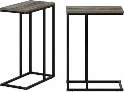 Furinno Camnus Modern Living Sofa Side Table, French Oak Grey, Set of 2