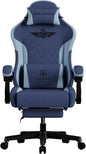 GTPLAYER Gaming Chair, Video Game Chairs with Footrest and Lumbar Support, Computer Chair for Adults with Extended Backrest, Ergonomic Reclining Silla Gamer, Fabric, Dark Blue