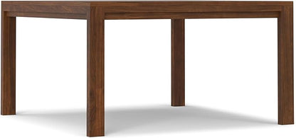 SIMPLIHOME Wilson Square Dining Table, Solid Wood Walnut Veneer, 54-inches Square, Transitional-Style Kitchen Table for up to 8 People