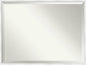 Amanti Art White Bathroom Mirror for Over Sink, 31x41 Breeze Distressed White Rectangle Vanity Mirror, X-Large Country Rustic Wood Frame, Hangs Horizonally and Vertically, Bathroom Wall Decor,