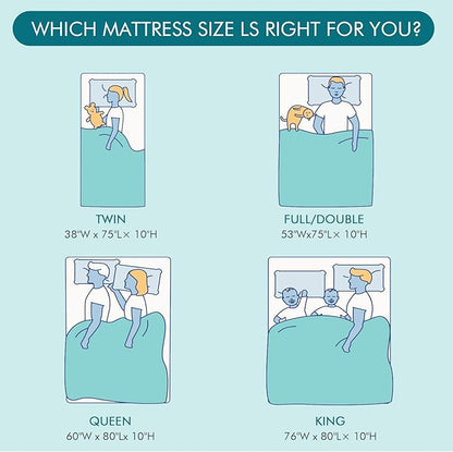 Firm Full Mattress, 10 inch Cooling-Gel Memory Foam & Pocket Spring Hybrid, Firm Feel, Full Size, CertiPUR-US Certified