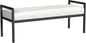 HomePop Modern Metal Bench|Bench for Living Room & Bedroom | Decorative Home Furniture - Cream Boucle