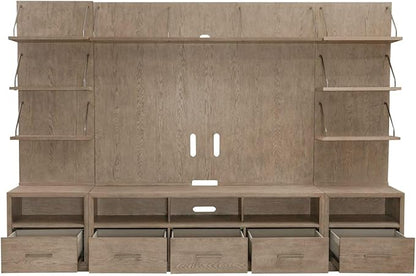 Liberty Furniture City Scape Entertainment Center with Piers - Burnished Beige