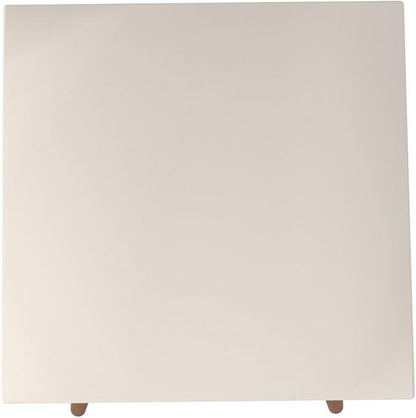 Manhattan Comfort Utopia High Square End Table, Off White