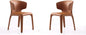 Manhattan Comfort Conrad Mid Century Modern Dining Chairs Woven Tweed Upholstered Kitchen Furniture with Contoured Back, Foam Padding & Metal Legs, Set of 2, Saddle