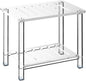 Acrylic Shower Bench for Inside Shower 13.98" D X 21.26" W X 18.31" H, Heavy Duty (Hold Up to 300lbs) Bathroom Shower Stool with Storage Shelf, for Shaving Legs & Spa, Waterproof Non-Slip