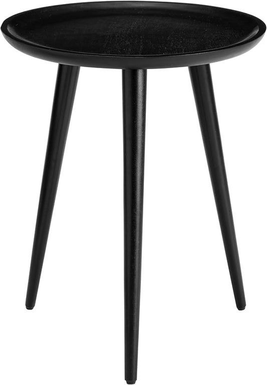 MH London Side Table - Tezgah End Table. Exclusively Designed Hand-Crafted Small Nightstand. Solid Wood Round End Table. Contemporary Accent Table for Bedrooms, Living Rooms and Home Office