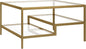 Henn&Hart Lovett Coffee Table, 20" Wide, Gold