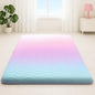 Japanese Floor Futon Mattress, 3.5" Thicken Colorful Rainbow Portable Floor Mattress, High-Density Foam Tatami Mat Sleeping Pad for Camping Guest Room Dormitory RV, Twin