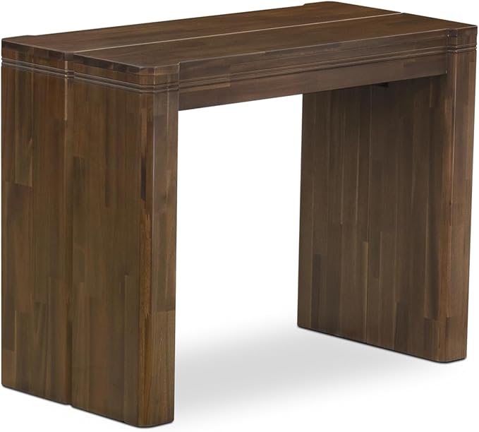 X12FO-008-18 - 13 Pieces Mid Century Dining Set includes an Extendable Rectangle Kitchen Table and 12 Dining Chairs, 39x120 Inch, Antique Walnut