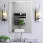 Frameless Beveled Edge Bathroom Mirror 24x32 Inch Rectangle Beveled Mirror Wall Mirror Explosion Proof and Shatterproof Bathroom Vanity Mirror Wall Mounted Hang Firmly (Horizontal or Vertical)