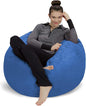 Sofa Sack Bean Bag Chair - Plush, Ultra Soft - Memory Foam Bean Bag Chair with Microsuede Cover - Stuffed Foam Filled Furniture and Accessories for Dorm Room 3 Feet - Royal Blue