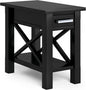 SIMPLIHOME Kitchener SOLID WOOD 14 inch Wide Rectangle Contemporary Narrow Side Table in Black for the Living Room and Bedroom