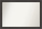 Amanti Art Brown Bathroom Mirror for Over Sink, 28x40 Rustic Plank Espresso Narrow Rectangle Vanity Mirror, Large Country Rustic Frame, Hangs Horizonally and Vertically, Bathroom Wall Decor,