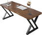 Solid Wood and Metal Modern Industrial 55 inch Wide Home Office Desk, Writing Table, Workstation, Perfect Table for Your workspace Study Table Furniture in Rustic Natural Aged Brown