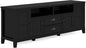 SIMPLIHOME Burlington SOLID WOOD 72 Inch Wide Transitional TV Media Stand in Black for TVs up to 80 Inches, For the Living Room and Entertainment Center