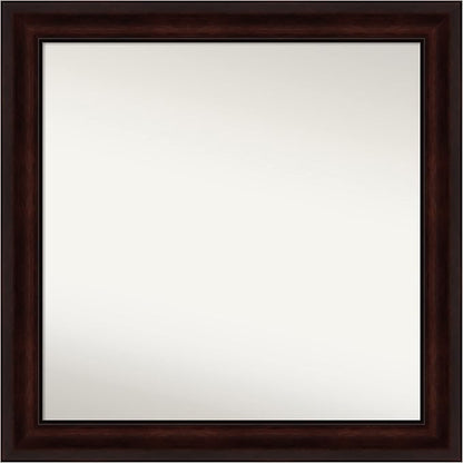 Amanti Art Silver Bathroom Mirror for Over Sink, 30x30 Classic Honey Silver Square Vanity Mirror, Large Casual Frame, Hangs Horizonally and Vertically, Bathroom Wall Decor, Non-Beveled Edge