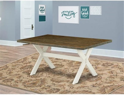 East West Furniture XT077 X-Style Modern Dining Table - a Rectangle Wooden Table Top with Stylish Legs, 40x72 Inch, Multi-Color