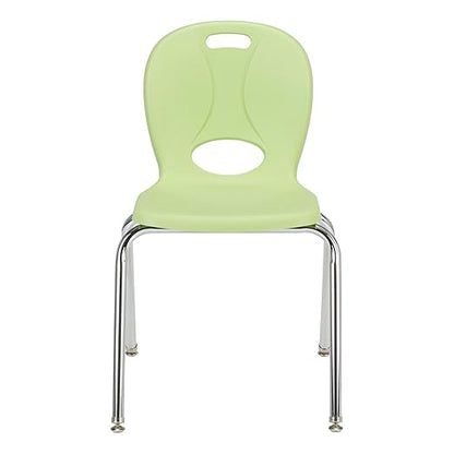 Learniture LNT-118-CSW-GA Learniture Structure Series School Chairs for Classroom, 18" Seat Height, Green Apple, Pack of 4