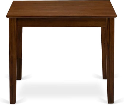 East West Furniture OXEL5-AWA-05 5 Piece Dining Room Furniture Set Consist of a Square Dining Table and 4 Upholstered Parson Chairs, 36x36 Inch, Antique Walnut