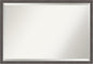 Amanti Art Silver Bathroom Mirror for Over Sink, 26x38 Florence Pewter Rectangle Vanity Mirror, Large Casual Frame, Hangs Horizonally and Vertically, Bathroom Wall Decor, Beveled Edge from WI, USA