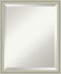 Amanti Art Silver Bathroom Mirror for Over Sink, 22x18 Florence Silver Rectangle Vanity Mirror, Small Casual Frame, Hangs Horizonally and Vertically, Bathroom Wall Decor, Beveled Edge from WI, USA