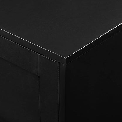 Walker Edison Tage Modern Pull-Open Door Low Stand for TVs up to 65 Inches, 58 Inch, Solid Black